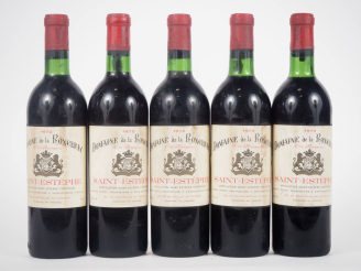 Vente aux enchères 5 BOUTEILLES DOMAINE DE LA RONCERAY CB ST ESTÈPHE - 1970 - 2 BG/ELS 