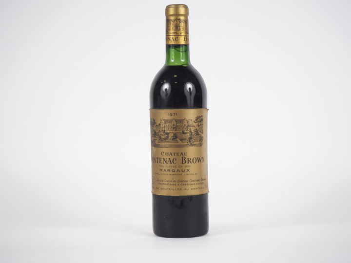 1 BOUTEILLE CHÂTEAU CANTENAC BROWN GCC MARGAUX - 1971 - BG/ELA/BOUCHON