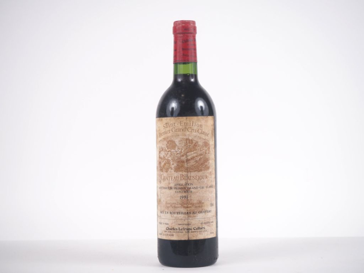 1 BOUTEILLE CHÂTEAU BEAUSÉJOUR 1er GCC ST ÉMILION - 1981 - ES 