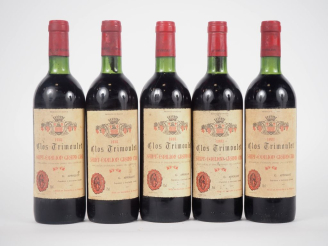 Vente aux enchères 5 BOUTEILLES CLOS TRIMOULET GC ST ÉMILION - 1981 - BG/1 ELT