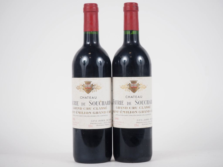2 BOUTEILLES CHÂTEAU FAURIE DE SOUCHARD GCC ST ÉMILION - 1998 - ELS