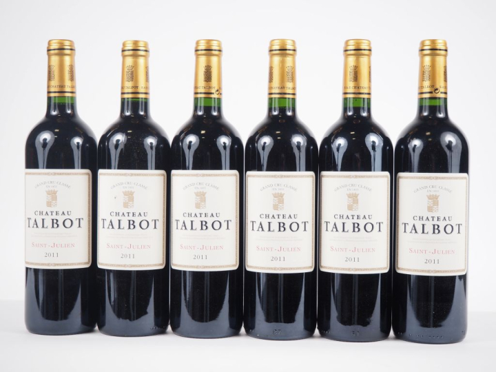6 BOUTEILLES CHÂTEAU TALBOT GCC ST JULIEN - 2011 - CBO - ETLA