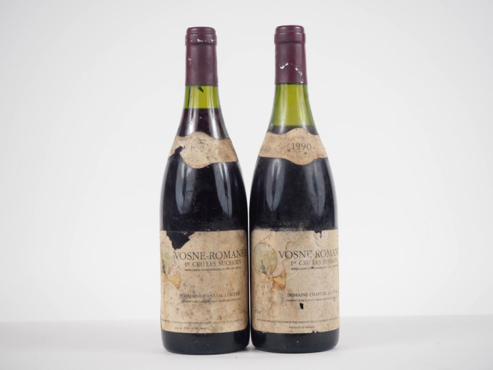 2 BOUTEILLES VOSNE ROMANÉE 1ER CRU "LES SUCHOTS" DOMAINE CHANTAL LESCU