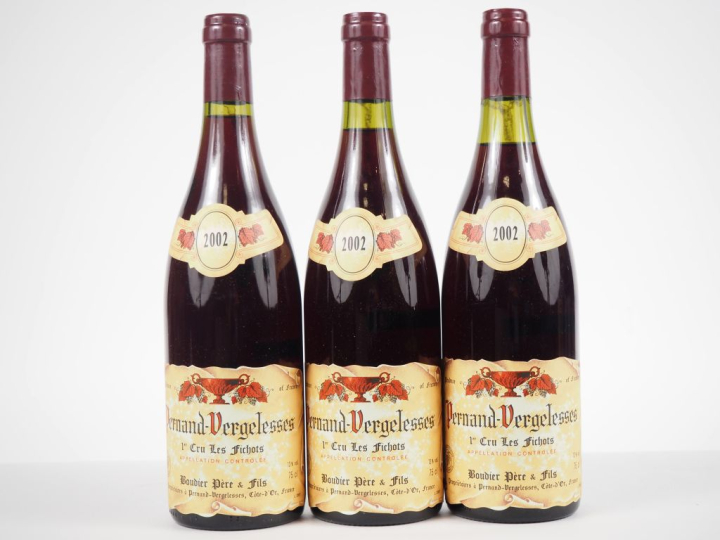 3 BOUTEILLE PERNAND VERGELESSES 1er CRU "LES FICHOTS" BOUDIER PÈRE ET 