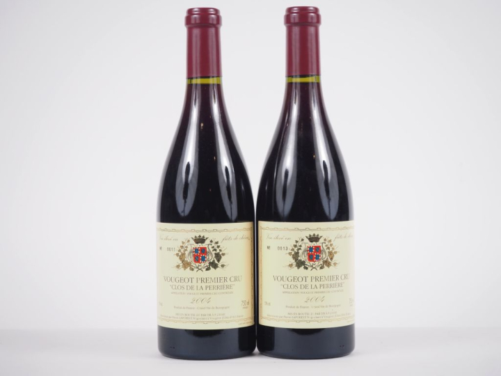 2 BOUTEILLES VOUGEOT 1er CRU "CLOS DE LA PERRIÈRE" PIERRE LAFOREST - 2