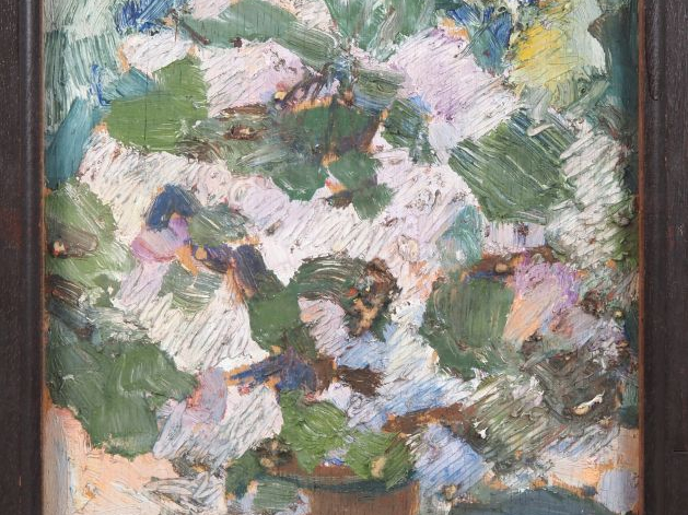 Mario CAVAGLIERI.  "Bouquet de fleurs" et "etude de jeune femme" Huile
