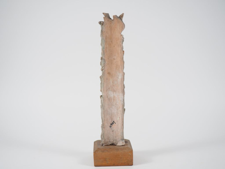 Henri Paul REY.  "Totem" Sculpture en terre cuite patinée Signée.  H 3