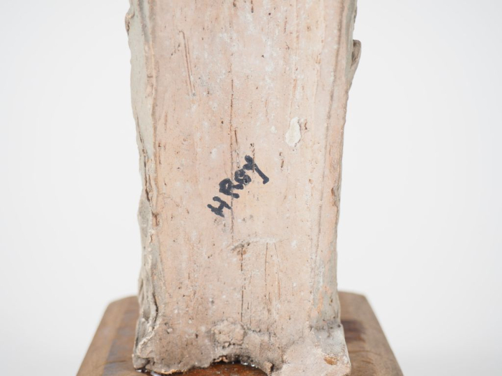 Henri Paul REY.  "Totem" Sculpture en terre cuite patinée Signée.  H 3