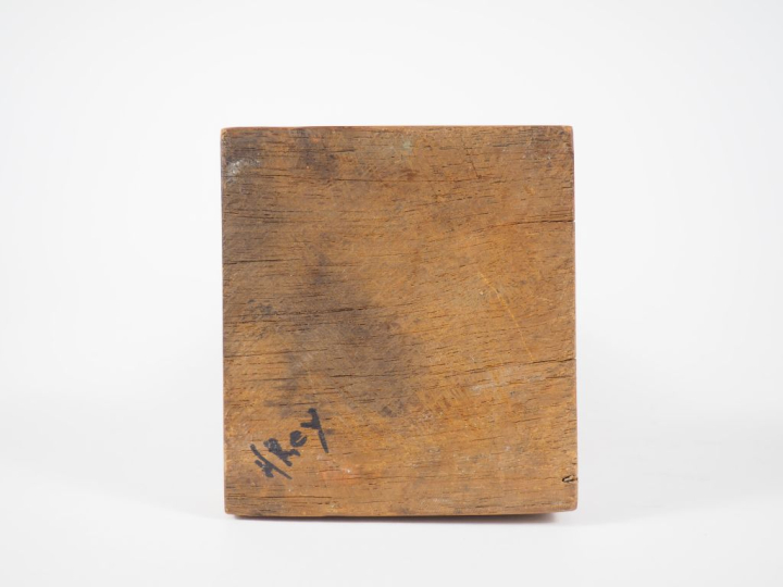 Henri Paul REY.  "Totem" Sculpture en terre cuite patinée Signée.  H 3