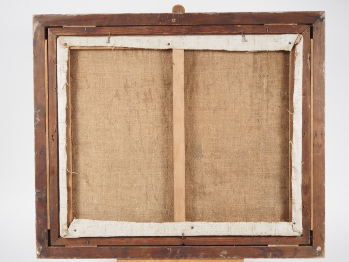 Suzanne REY de JAEGHER.  "La fête foraine".  Huile sur toile.  Dim. 50