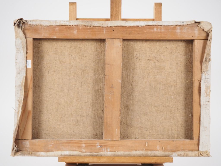 Suzanne REY de JAEGHER. "Bord de mer en Bretagne".  Huile sur toile, s