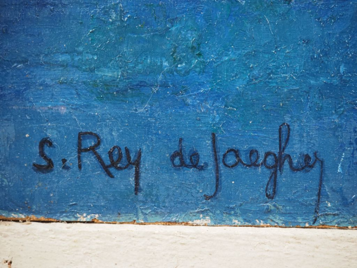 Suzanne REY de JAEGHER. "Samoens, le lac aux dames, Haute-Savoie" Huil