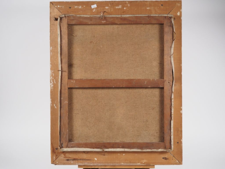 Suzanne REY de JAEGHER. "Paysage de montagne" Huile sur toile, signée 