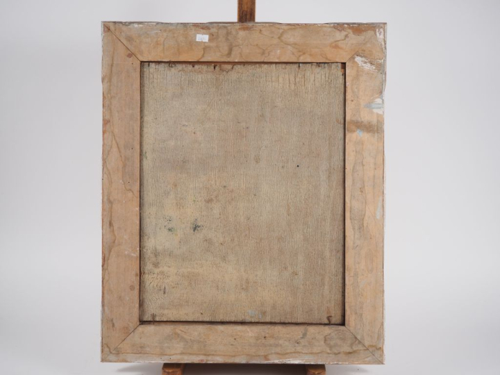 Suzanne REY de JAEGHER.  "Nature morte aux fleurs".  Huile sur panneau