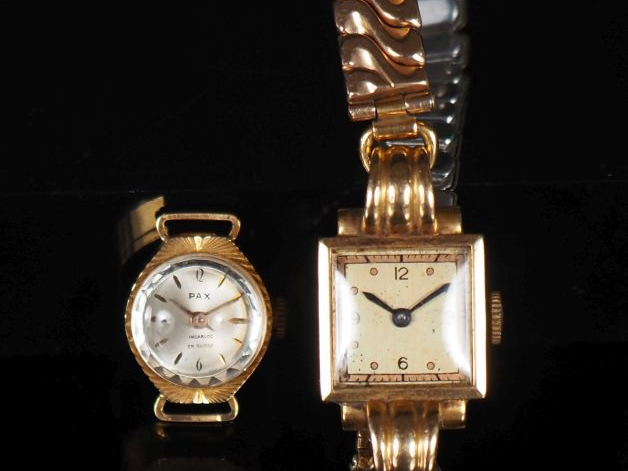 Boitier de montre de dame en or 750 Poids tel : 5,45 g montre de dame 