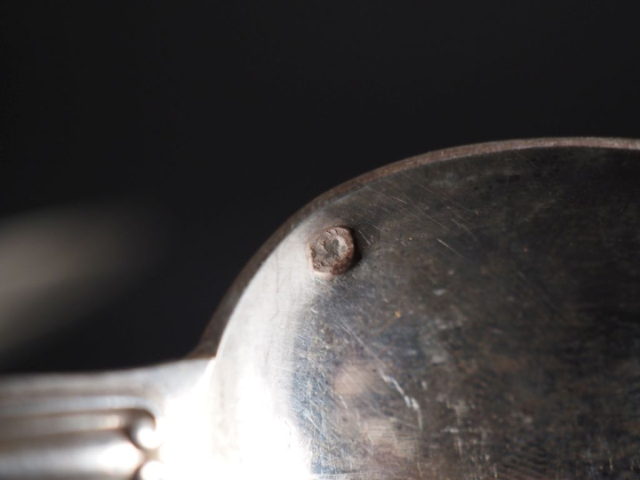 12 petites cuillères en argent 925 de style Louis XVI à décor de rince