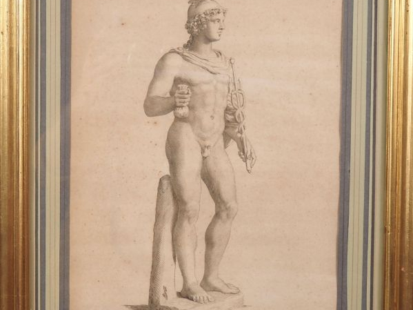D'après Claude MELLAN.  Paire de gravures en noir, "antiques" Signées