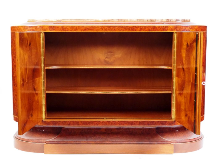 Maurice ALET. Superbe buffet en marqueterie et placage de loupe de thu