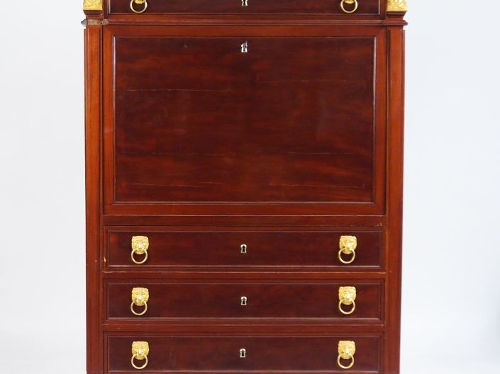 COURTE. (estampillé) Mobilier Consulat en acajou et placage d'acajou, 