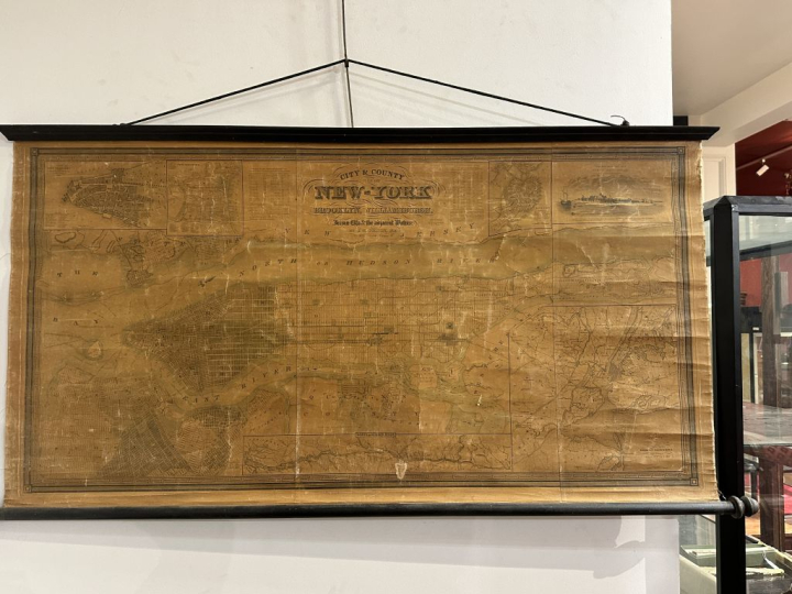 Gravure carte de New-York "Brooklyn, Williamsburgh" par J.H.COLTON, da