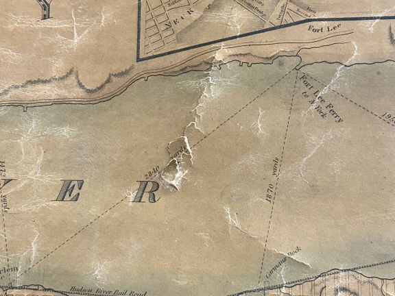 Gravure carte de New-York "Brooklyn, Williamsburgh" par J.H.COLTON, da