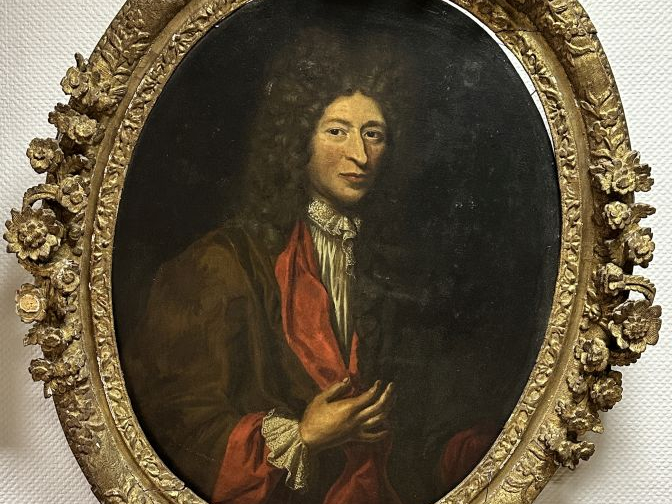 Ecole française vers 1700. "Portrait du Baron de Rouillac" Toile ovale
