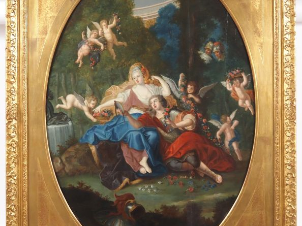 Ecole française, suiveur de Louis de Silvestre "Renaud et Armide" Huil