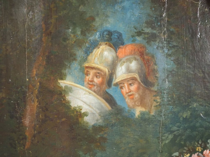 Ecole française, suiveur de Louis de Silvestre "Renaud et Armide" Huil