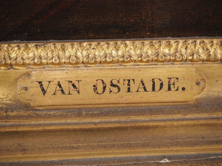 Cornelis MAHU ( Attribué à ) "Danse Paysanne" Huile sur toile Dim. 42 