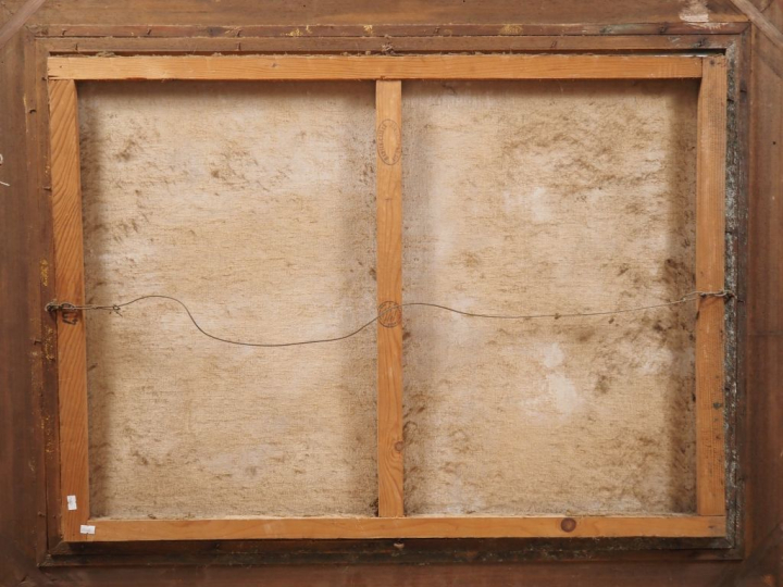 Auguste CHABAUD.  "Labours dans la campagne des Alpilles" Huile sur to