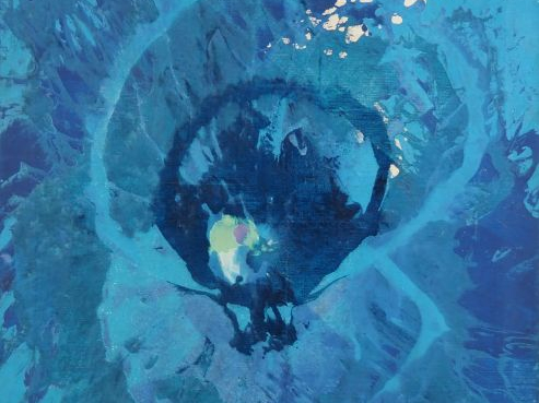 Yves CORBASSIERES. "Composition". Huile sur toile, signée au dos et da