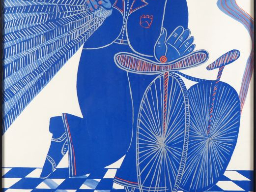 Alexandre FASSIANOS. "Portrait de femme". Lithographie, signée et daté