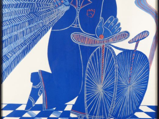 Vente aux enchères Alexandre FASSIANOS. "Portrait de femme". Lithographie, signée et daté