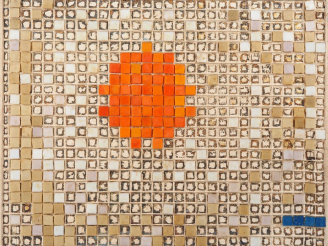 Vente aux enchères FAUCHE. (attribué à). "Composition" Technique mixte signée au dos  Dim