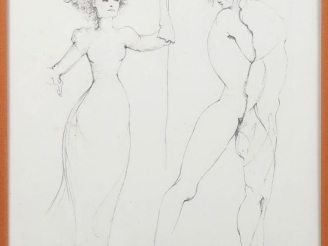Vente aux enchères Léonor FINI. "Portraits de jeunes filles". Epreuve d'artiste, signée e