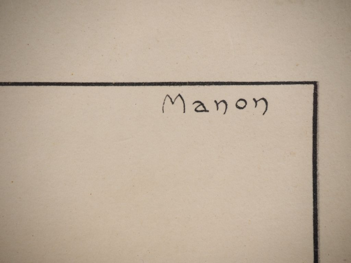 RANSON.  "Elégant" Paire de pochoirs  Signés