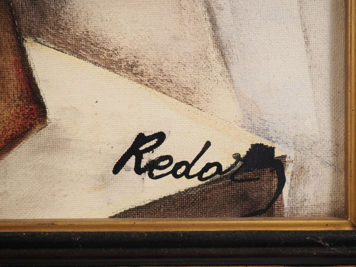 REDOR. "le pianiste" Huile sur toile, signée en bas à droite et titrée