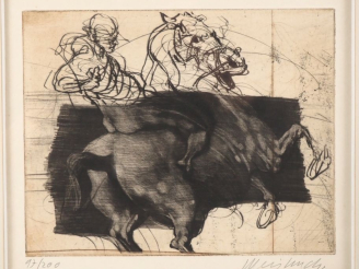 Vente aux enchères Claude WEISBUCH. Gravure en noir, signée en bas à droite et numérotée 