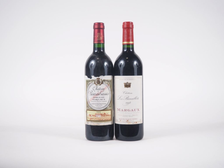 2 BOUTEILLES  : 1 CHÂTEAU RAUZAN GASSSIES GCC MARGAUX 1995 EA - 1 BOUT