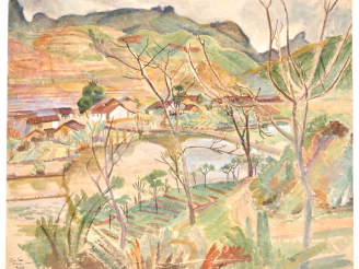 Vente aux enchères Louis Robert BATE (1898-1948, grand prix de l'Indochine en 1938). "Riz