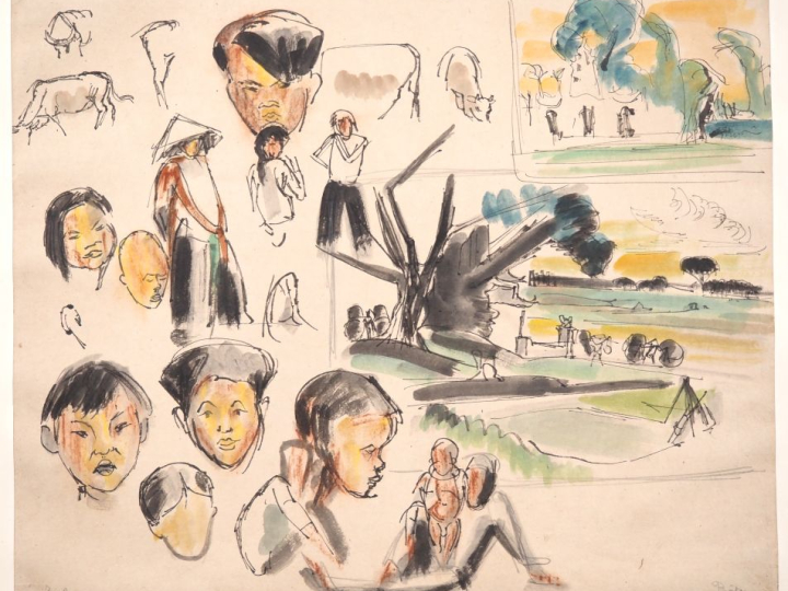 Louis Robert BATE (1898-1948, grand prix de l'Indochine en 1938). "Etu