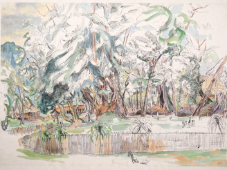 Vente aux enchères Louis Robert BATE (1898-1948, grand prix de l'Indochine en 1938)." "Vi