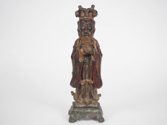 Vente aux enchères Chine, époque Ming, XVIIe siècle, Statuette en bronze, représentant un