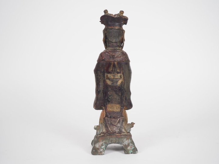 Chine, époque Ming, XVIIe siècle, Statuette en bronze, représentant un