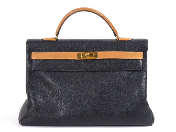 HERMES, Paris Sac modèle "Kelly", 40 cm, arêtes retournées, en fjord n