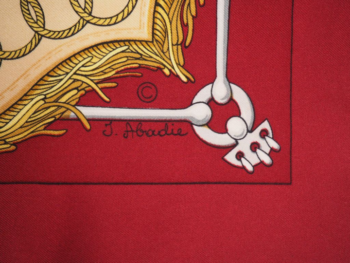 HERMES, Paris Carré de soie, modèle "Cliquetis". Desig par J. Abadie. 