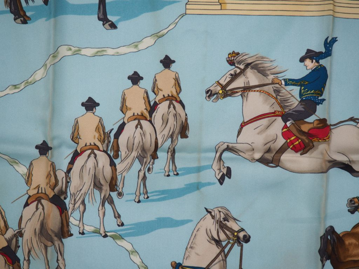 HERMES, Paris Carré de soie, modèle "Real Escuela Andaluza Del Arte Eq