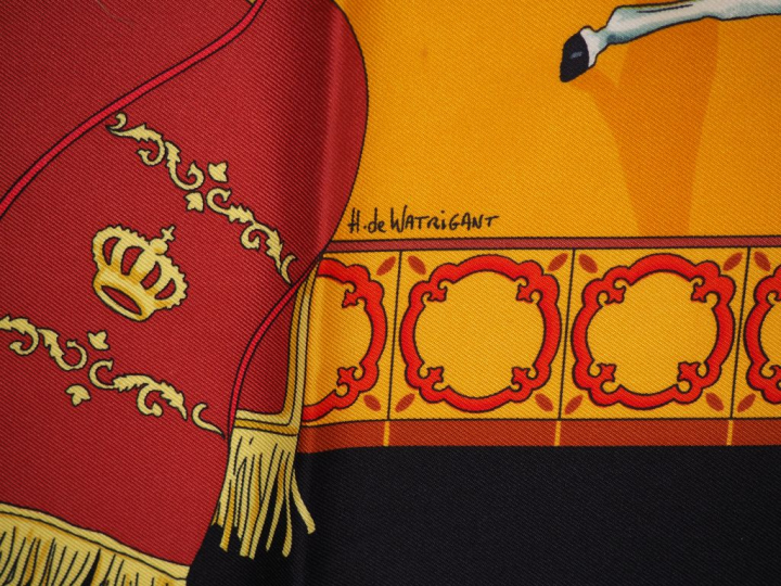 HERMES, Paris Carré de soie, modèle "Real Escuela Andaluza del Arte Eq