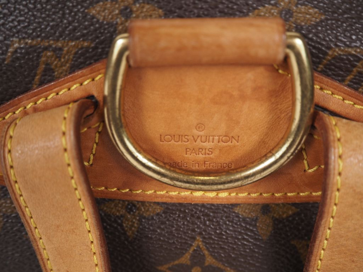 Louis VUITTON, Paris Sac à dos en toile monogrammée et cuir naturel, m