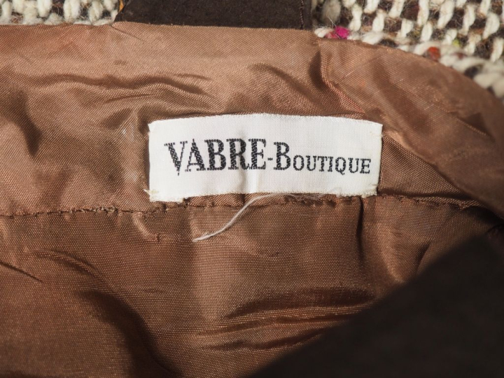 Pierre CARDIN, Paris Jupe taille haute probablement en laine et cuir d